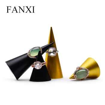 

FANXI Metal Ring Display Finger Ring Display Holder Jewelry Display Stand Scrub Ring Exhibitor Organizer for Jewelry Shop