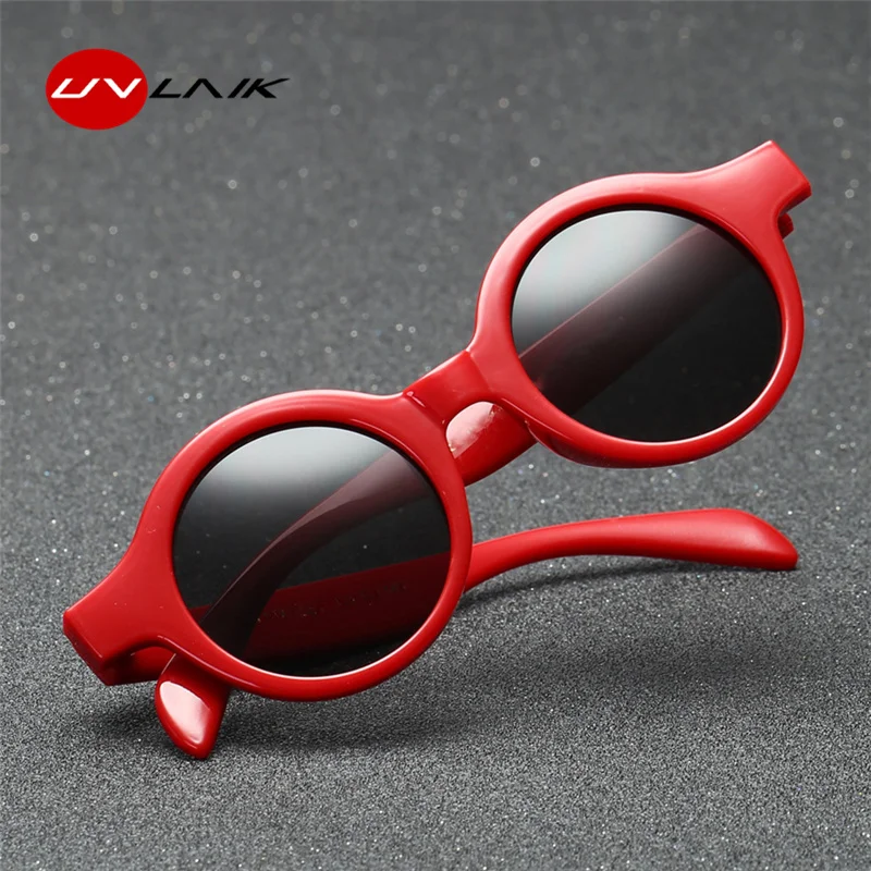 

UVLAIK Retro Small Round Sunglasses Women Men Fashion Brand Designer Vintage Sun Glasses Black White Red Sunglass UV400