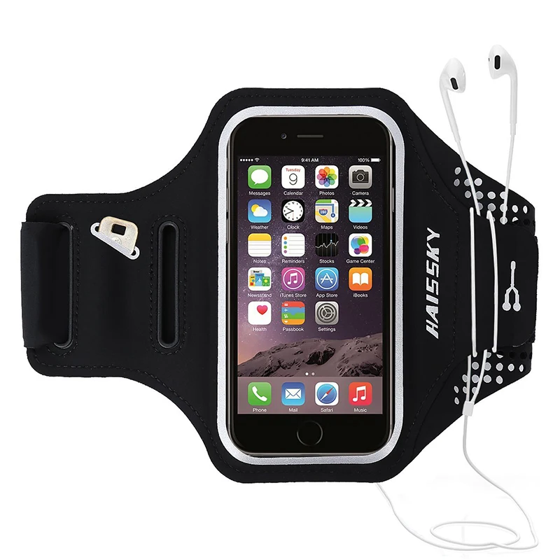Спортивная повязка Haissky для iPhone X, 8, 7 Plus, 6, 6 S, сенсорный экран, для бега в спортзале, чехол на руку для samsung S9, S8, huawei, P20, P10, P9 Lite