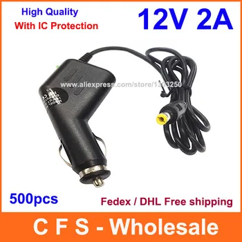 

12V 2A Car Auto Vehicle Charger Adapter 12V 1.5A Power Supply High Quality 500pcs Free shipping with IC wholesale