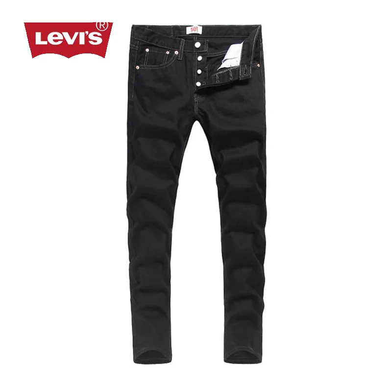 

2017 Levi's 501 Series Fashion Classic Black Men Jeans Casual Slim Stretch Denim Men Biker Jeans Men Retro Trousers Women jeans