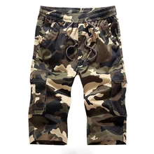 Новинка, модные камуфляжные мужские шорты-бермуды Masculina, летние повседневные мужские шорты с карманами, мужские брюки-карго, большие размеры