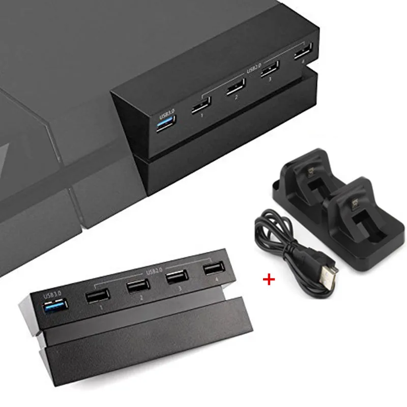 USB концентратор с 3 0 высокоскоростной и 2 адаптер для Playstation 4 Расширение порта + PS4