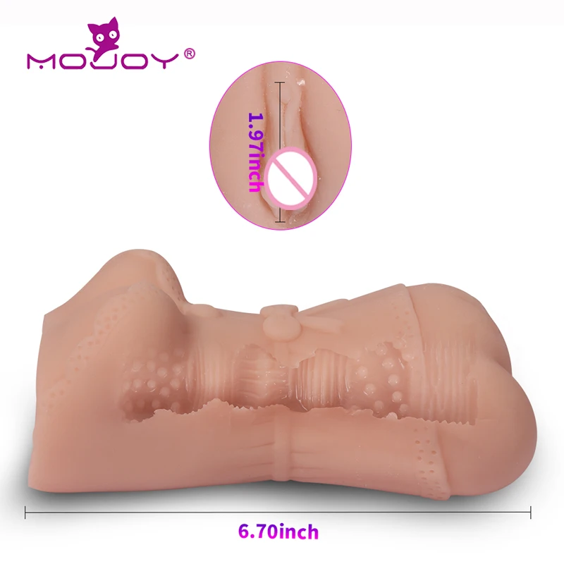 MOJOY пластиковый мастурбатор Вагина настоящая киска девственница карманная