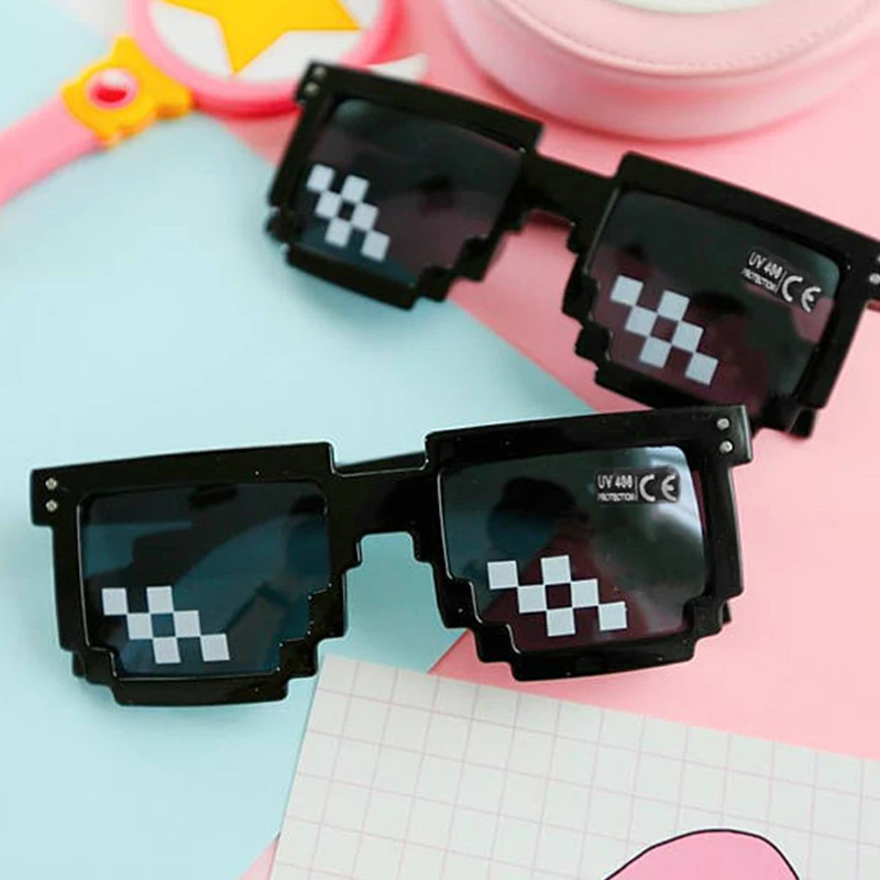 Очки мозаичные солнечные очки мужские женские брендовые Thug Life очки для вечеринки мозаичные винтажные очки