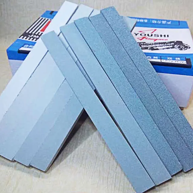 12pcs per lot green silicon carbide sharpening stone for knife