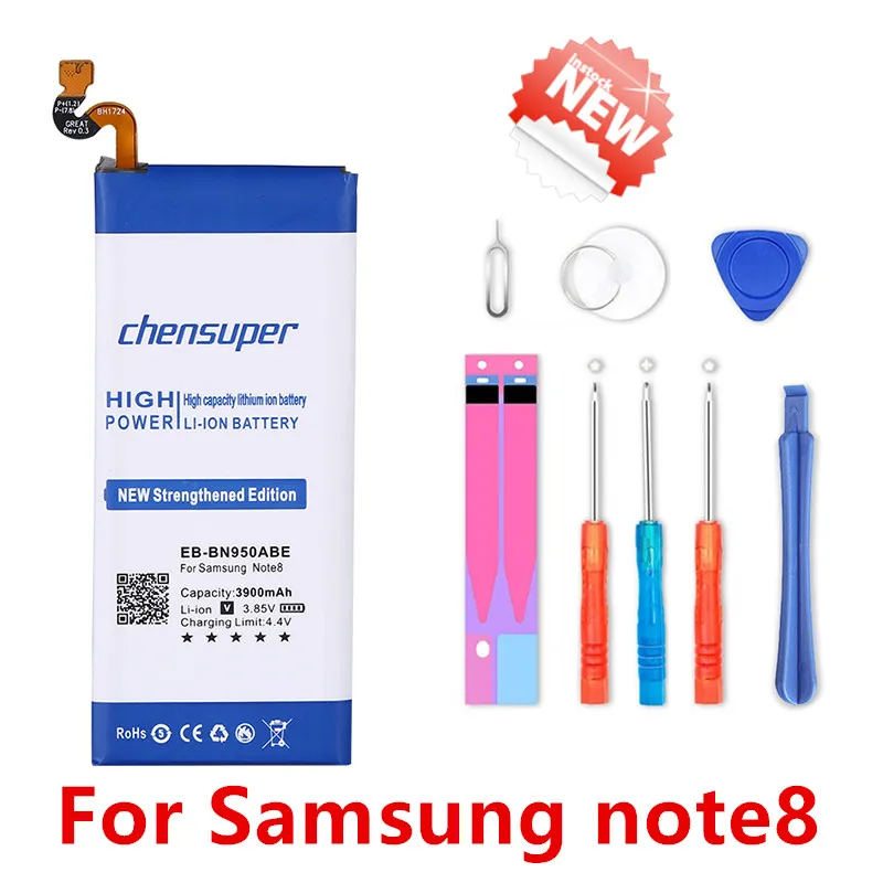 100% Оригинальный аккумулятор chensuper 4100 мАч для Samsung GALAXY N950F N950D Note 8 N9500 N950N N950FD N9508 N950J
