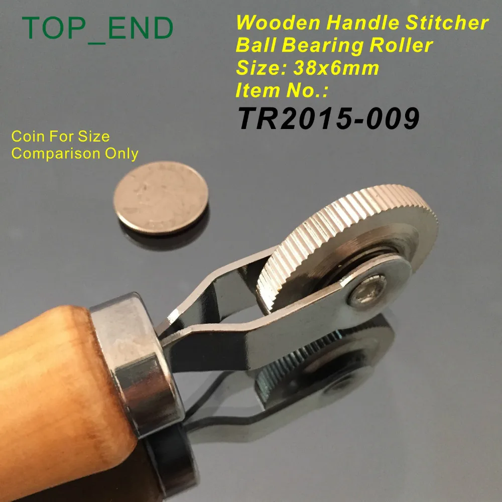 38x6mm Ball Bearing Roller,Wooden Handle Stitcher,Free Shipping
