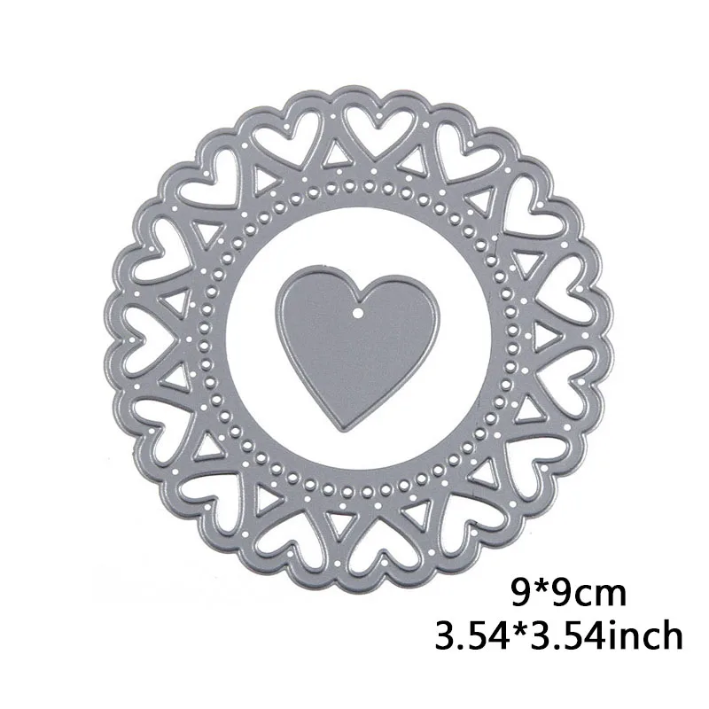 Love Heart Circle metal cutting die cutter UK Seller Fast shipping Valentine Day