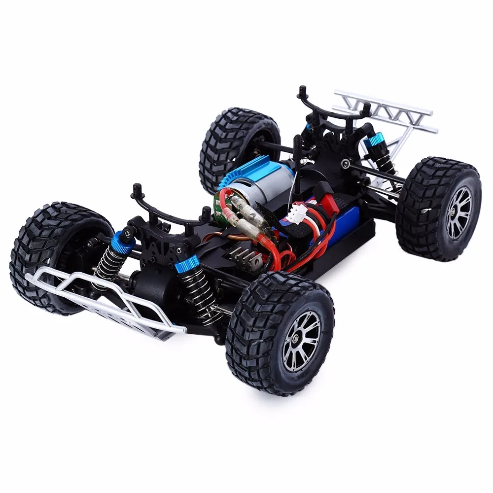 Wltoys A969 Радиоуправляемый гоночный автомобиль 2,4 г 4WD 1/18 50 км/ч, р/у дрейфующая короткие ТРАКА дистанционного Управление 4-х колесный амортизатор для грузовиков