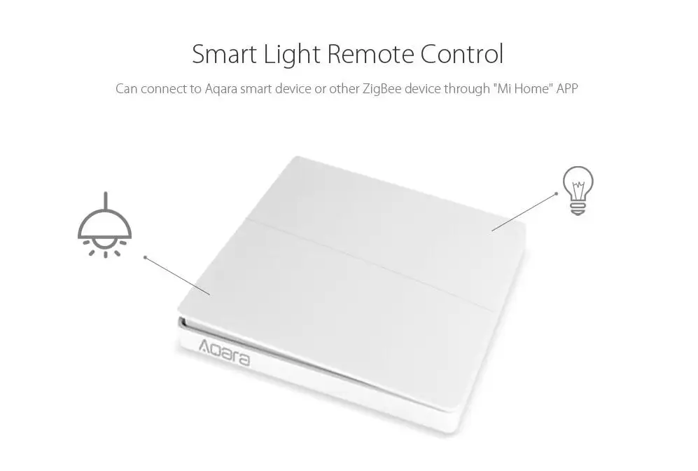 Оригинальный Xiaomi Aqara Mijia Умный дом свет управление один огонь провода ZigBee беспроводной ключ настенный выключатель через Смартфон APP Remote