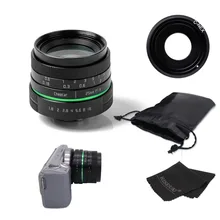 New green circle 25mm CCTV camera lens For Sony NEX with c-nex adapter ring +bag + gift free shipping