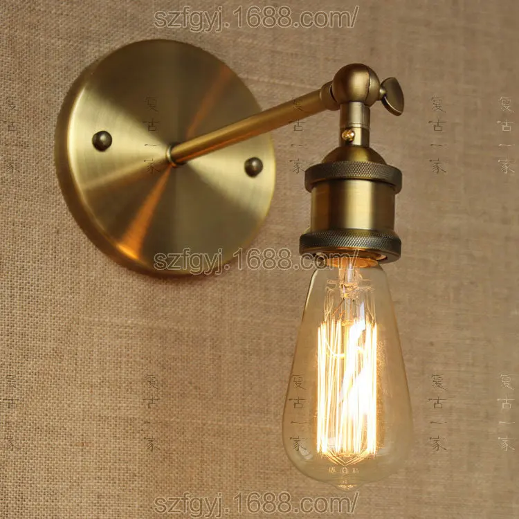 New Led Wall Light RH Loft LED Wall Lamp Gold Body E14 Loft led wall sconce 110v~220v indoor Home lighting kitchen lamp sconce
