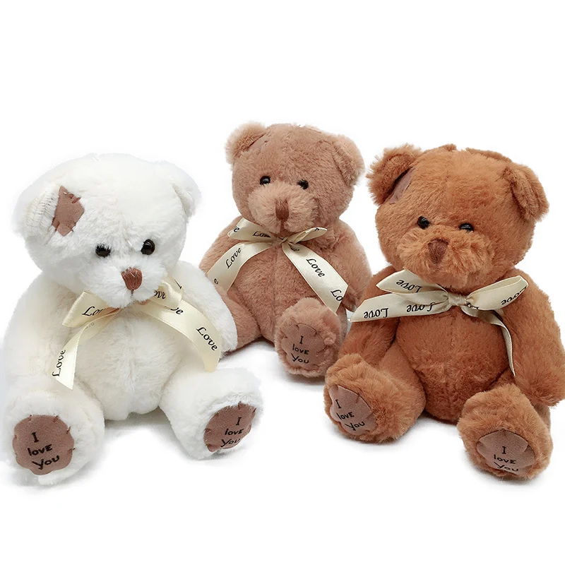 

1pc 15cm Patch Bear Plush Dolls Teddy Bear Soft Toys Stuffed Bears Baby Toy Children Birthday Gift Wedding Gifts Brinquedos