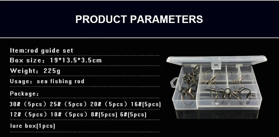 Походная рыба, 41 шт., набор направляющих колец для морской удочки и нержавеющая сталь+ керамический круг, аксессуары для удочки, инструмент для ремонта, направляющие для удочек