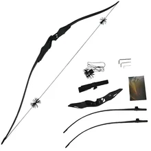 62Inch Archery American Hunting Recurve Bow Takedown Bow Draw Weight 20-50lbs Right Hand Recurve Bow