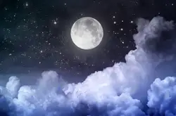 Звезды облачность ночного неба полная луна фотографии фонов винил ткань высокого качества Компьютер печати стена фоны
