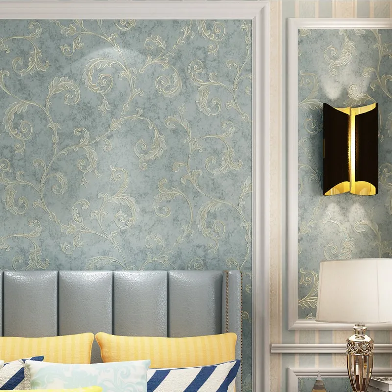 

PAYSOTA Vintage Leaf Bronzing AB Version Nonwovens Wallpaper Bedroom Living Room Sofa TV Background Wall Paper Roll