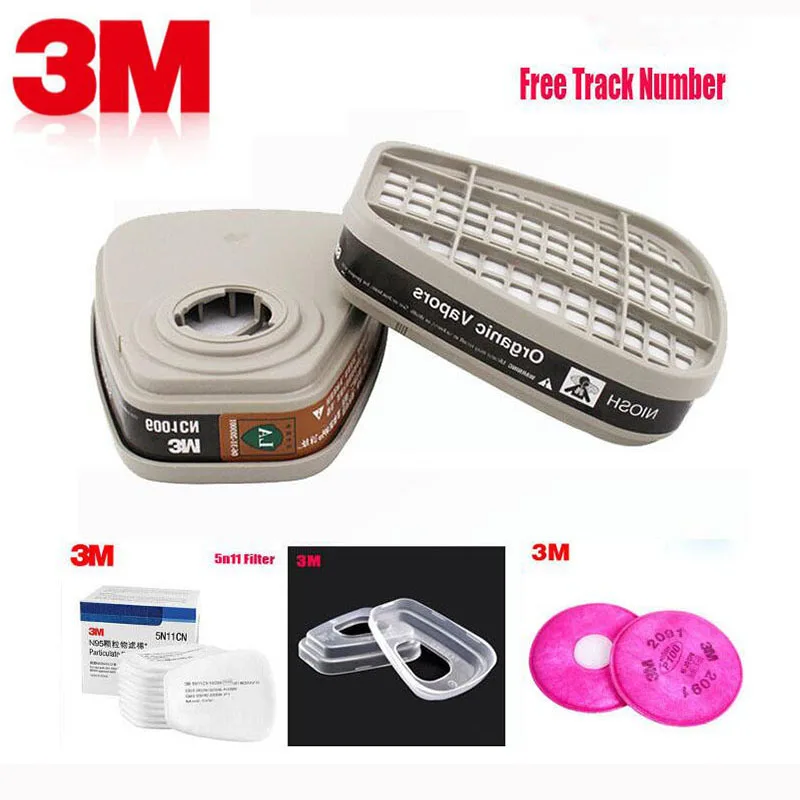 Safety Respirator Paint Spraying Face Gas Mask Replace Fitting For 3M
