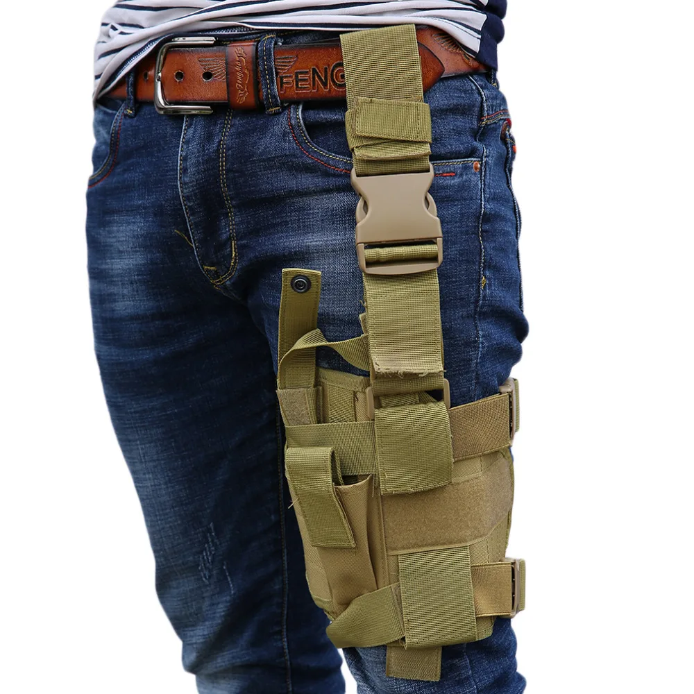 

Classic Adjustable Practical Puttee Bag Thigh Leg For Gun Holster Pouch Outdoor Hunting Airsoft Military Tactical Top Quality