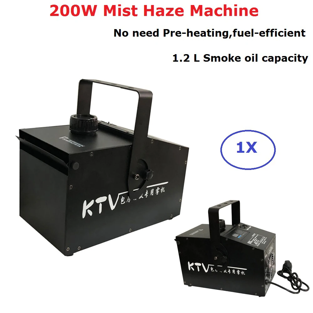 200W Mist Haze Machine 1.2L Fog Machine DMX512 Stage Smoke Machine Professional Dj Bar Party Shows Lights Equipments LED Fogger