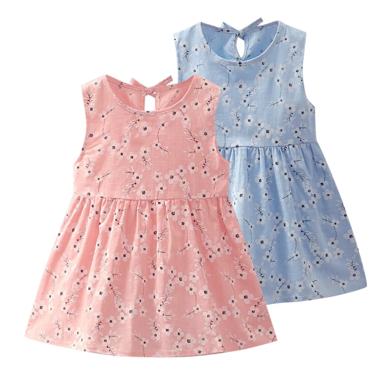 Dresses for Girls Summer Baby Girls Clothes Print Cotton Baby Dresses Fashion Baby Clothes Newborn Baby Girl Dresses