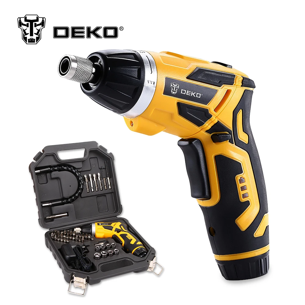 Электрическая отвертка DEKO GCD3.6DKB беспроводная 4 в бытовая перезаряжаемая с