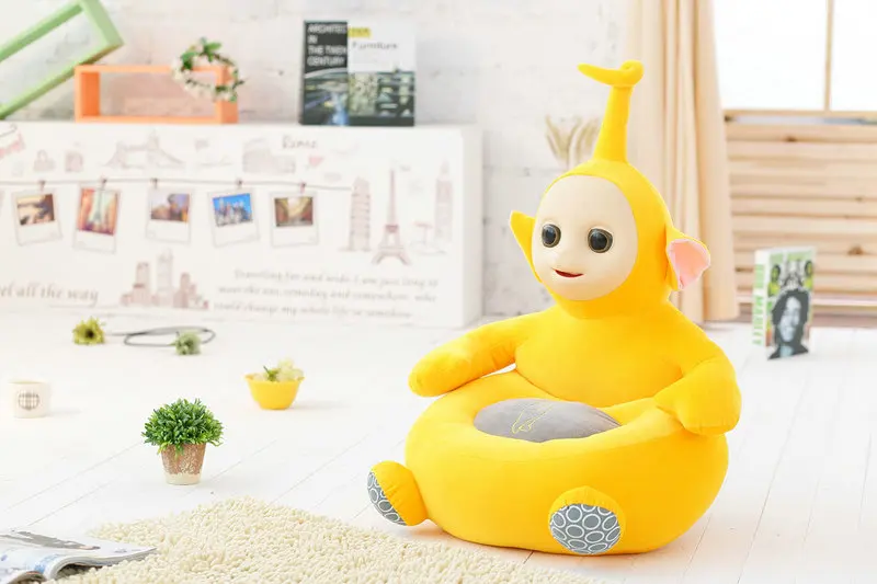 Горячая Распродажа телеканаты детский диван мультфильм плюшевые игрушки из мультфильмов детские игрушки с 3D лицом подарок для детей - Цвет: Цвет: желтый