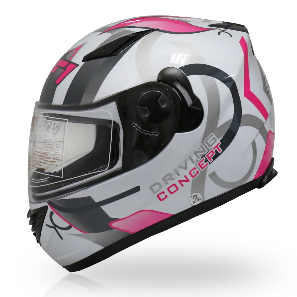 2017 Top hot nenki FORCE helmet motorcycle helmet full face helmet pink