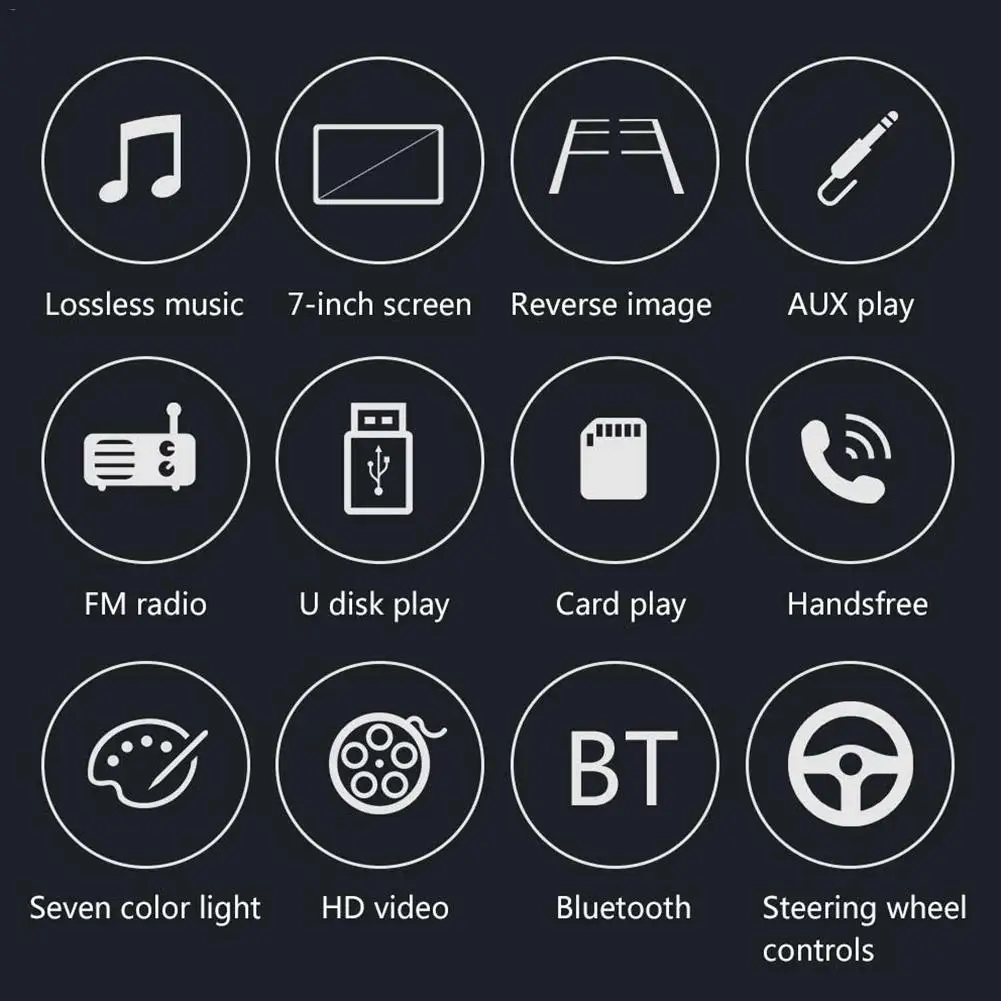 7 дюймов 2 Din Автомобильный MP5 Bluetooth Сенсорный экран TF карта USB автомобильный стерео радио FM AM автомобильный Реверсивный монитор для двойного DIN " HD MP5