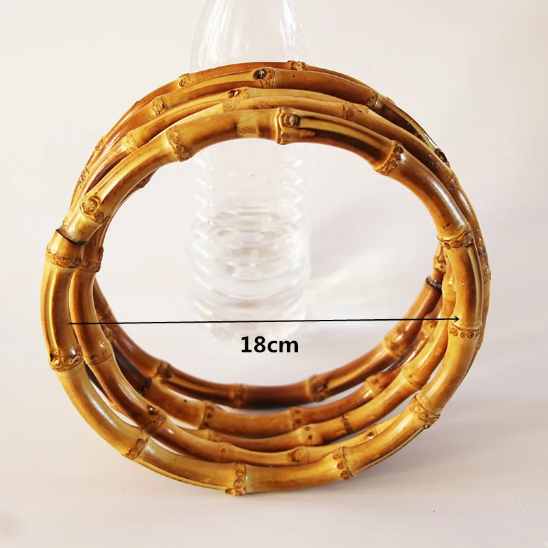 Две пары = 4 шт снаружи 18 см O форма бамбуковая Ручка DIY аксессуары для сумок части сумки вешалка бамбуковая рамка для сумки кошелька ручка