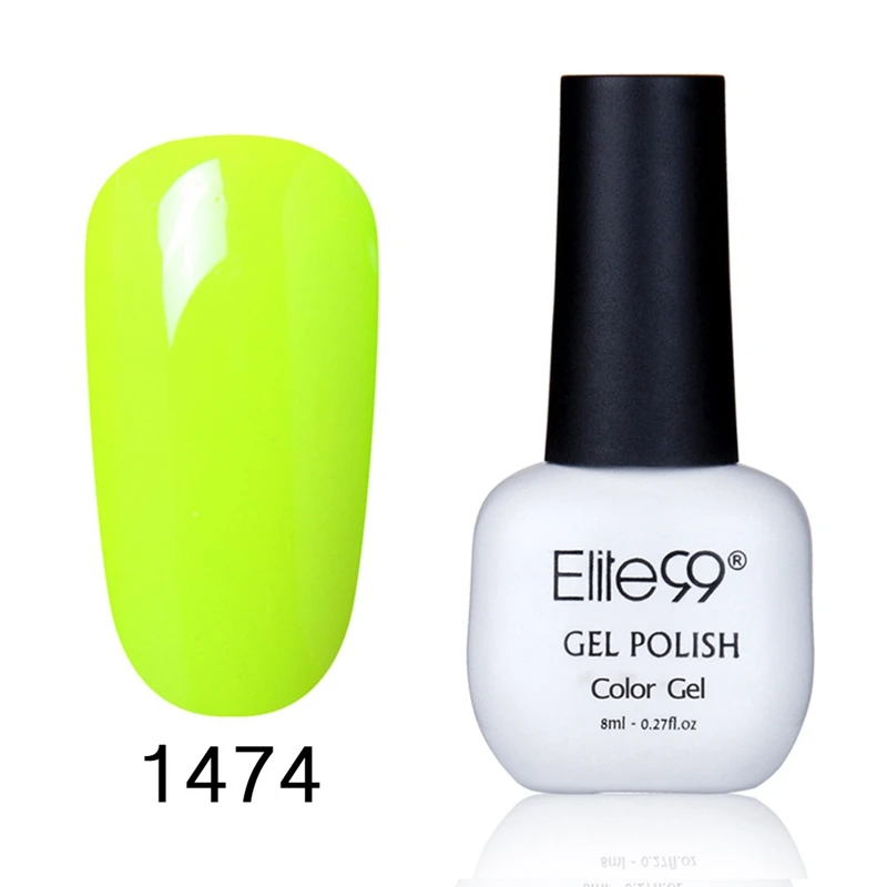 Elite99 8 мл Профессиональный цветной УФ-Гель-лак замачиваемый УФ светодиодный лак гель для ногтей Полупостоянный гель для ногтей