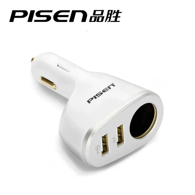 PISEN 2 USB Многофункциональный Адаптер Автомобильное Зарядное Устройство с Прикуривателя Автомобиля Зарядки Для iphone' ов, xiaomi, huawei