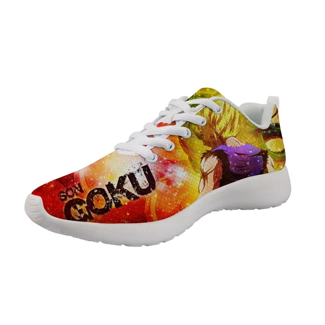 Мужская повседневная обувь на заказ; мужские кроссовки с принтом «Dragon Ball Z»; сетчатая обувь для мальчиков; Saiyan Son Goku; кроссовки на плоской подошве - Цвет: H682Z42