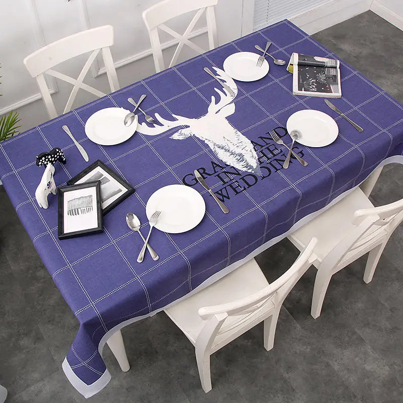 

Quality Cotton Linen Tablecloth Geometric Printed Thicken Table Cloth for Dining Table Decoration Table Cover Free Shipping