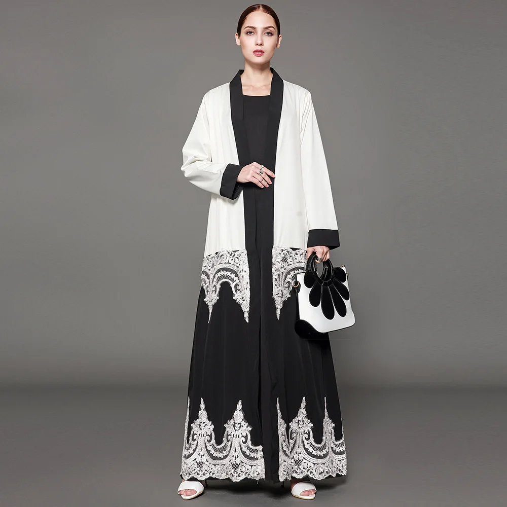 

2019 Turkey Muslim open abaya dress size S-5XL Robe Turkish Islamic Clothing Abayas For Women UAE Abaya Dubai Dress A258