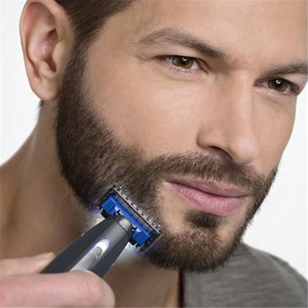 

Rechargeable Men Beard Trimmer Edging Shaving LED lights Multi-function Electric Razor Shaver Machine Razor Hair Remover 240V