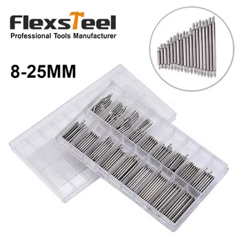 

180pcs Watch Repair Tools Spring Bar Set 8-25MM Dia 1.5MM Watch Band Strap Link Pin Stainless Steel Double Flange Watchmarker