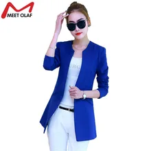 2017 Mujeres de Primavera Chaqueta Para Mujer Abrigo Elegante Traje Chaqueta Outwear Chaquetas Largas Blazers Abrigo Feminino Chaquetas mujer Tops YL434