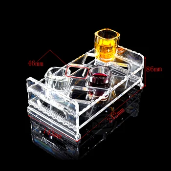 

BAKEST 46*46mm Aperture Square 6 Holes Liquor Cup Holders Acrylic Whisky Cup Wine Racks