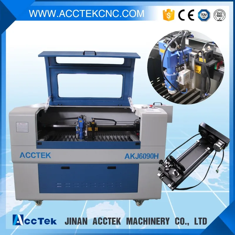 1.Acctek AKJ6090-2H dual heads Co2 laser machine Main Machine 