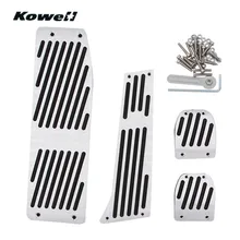 KOWELL Foot Rest Fuel Brake Clutch Pedals Plate Cover Car Pedal Pads For BMW 3 Series 3Series X1 E30 E36 E46 E87 E90 E91 E92 E93