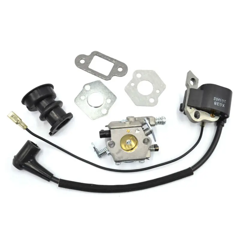 Walbro Carburetor Ignition Coil Manifold Intake Pipe Gasket Set for