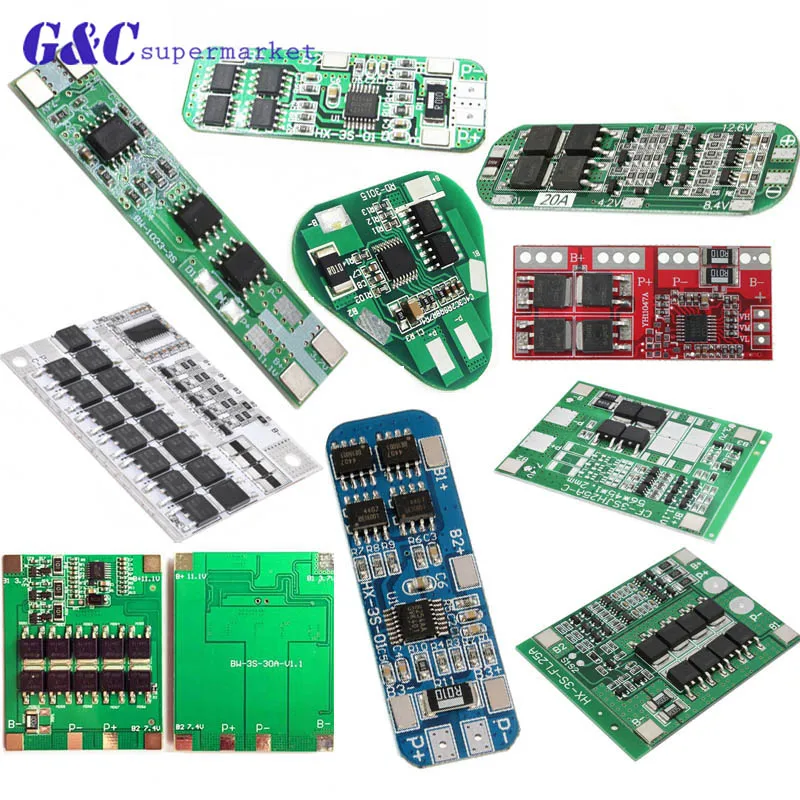 Защитная плата литий ионного аккумулятора 3S BMS 4A 8A 10A 20A 18650 модуль заряда PCM