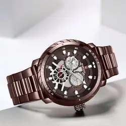Победитель Модные бизнес автоматические механические часы для мужчин нержавеющая сталь ремень календари черный циферблат лучший бренд