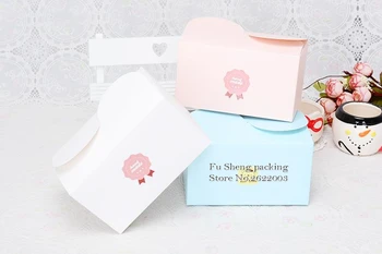 

white Blue pink Packing candy box, Candy Macaroon boxes Cookie Packing Food Packing Box 100pcs/lot