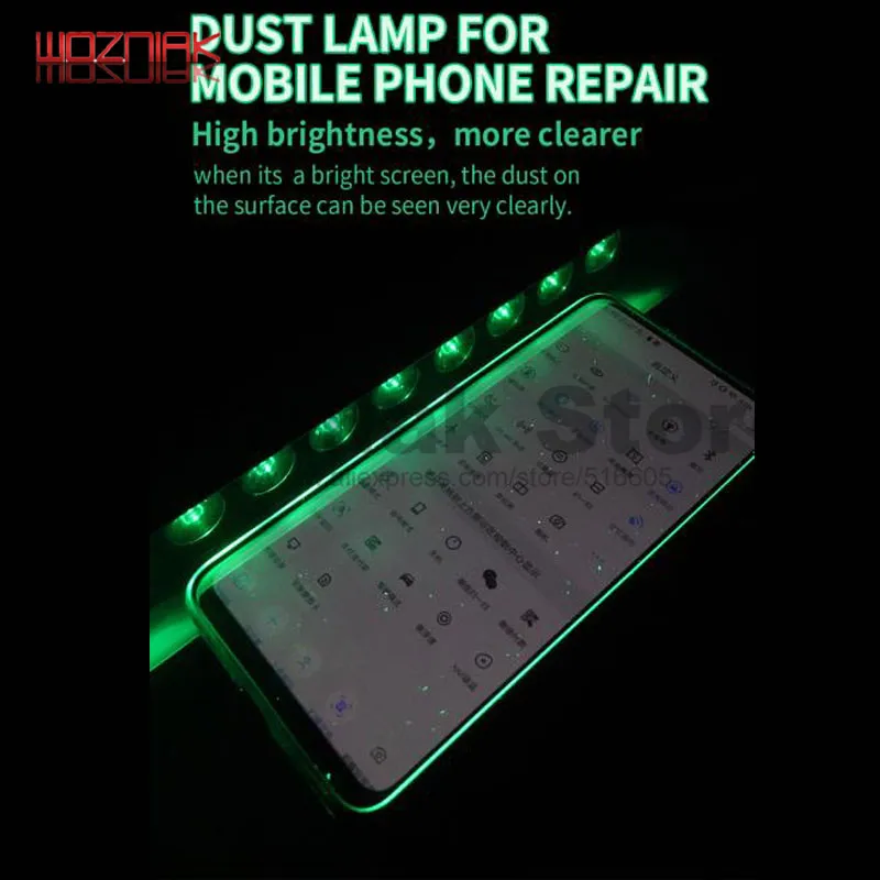 

SAME QIANLI ISEE LCD Screen Detect Dust Lamp High Definition Green Dust Detection and Maintenance LED Light for IPHONE HUAWEI