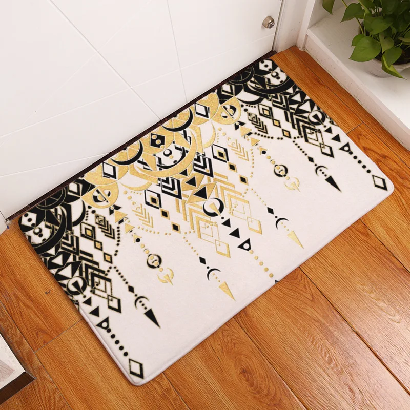 Фланелевый ковер коврик пасторальный цветной Юго-Восточный Печатный домашний декор для спальни, прихожей гостиной 40x60 см 1 шт. Коврик для двери Tapis