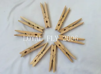 

200x Free Shipping High Quality Wood Craft Clip Pins Mini Wooden Pegs 35mm For DIY Craft Wedding Gift Photo Wall