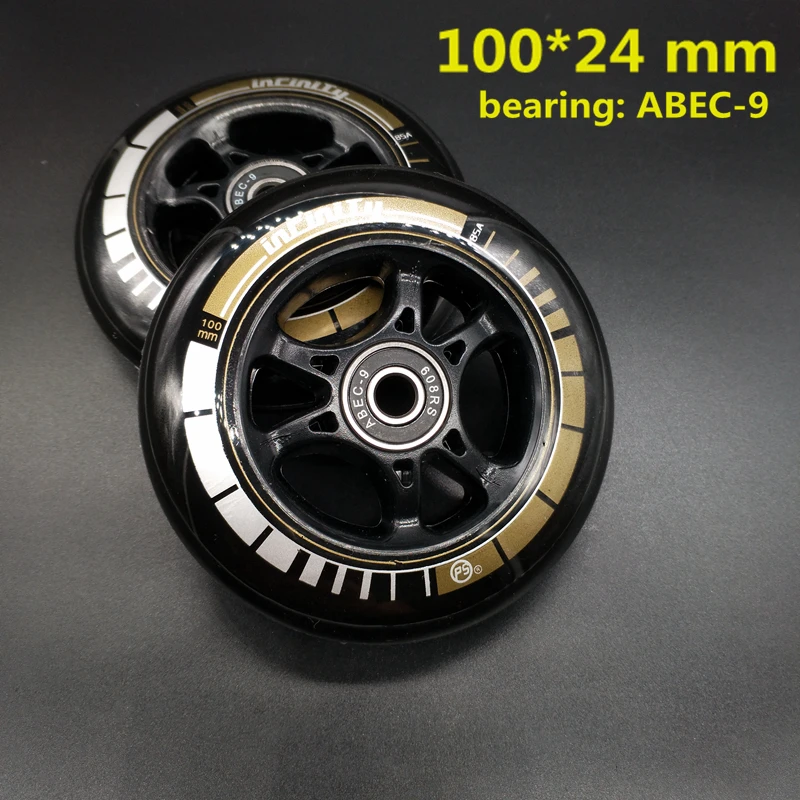 

free shipping scooter wheel 100*24 mm 2 pcs / lot bearings ABEC-9 110 mm